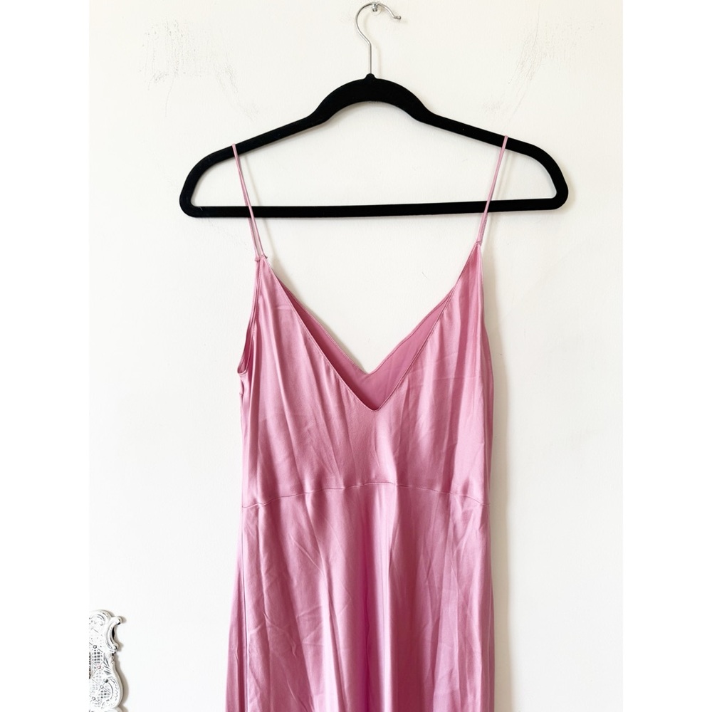 Dannijo Pink Silk Maxi Slip Dress Bias Cut L - Picture 9 of 15